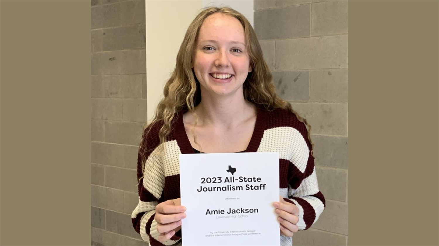 LHS Senior Named to 2023 UIL All-State Journalism Staff
